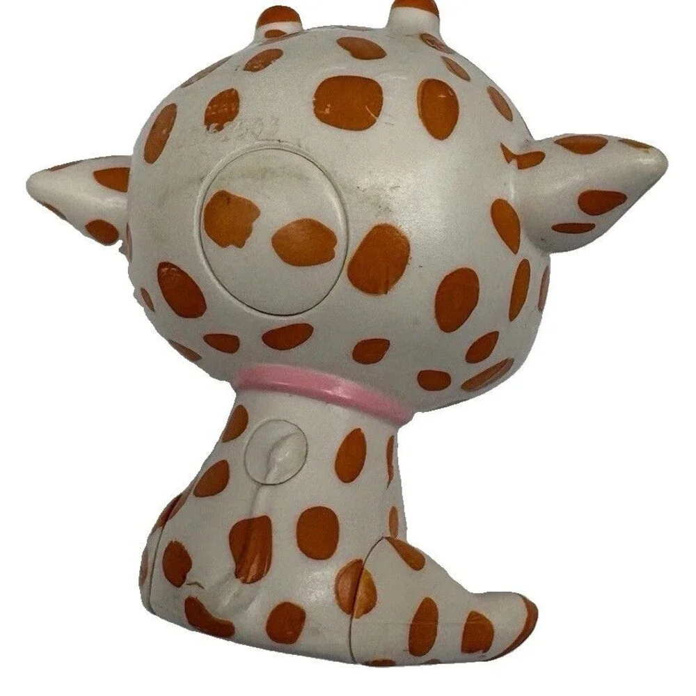 Littlest Pet Shop Giraffe Figure White w/ Orange Brown Spots Animal